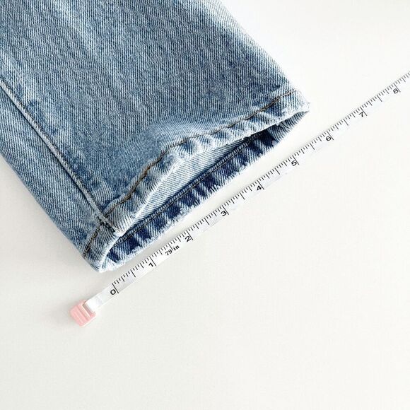 Levi Strauss & Co. Mens 501 Mid-Rise Straight-Leg Denim Jeans Blue Light-Wash 28 - Picture 11 of 14